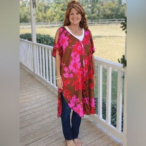 CAbi Tahitian Breezy Coverup